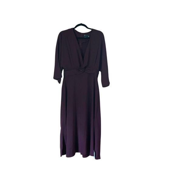 ASOS Maroon V Neck Dress - Picture 1 of 7